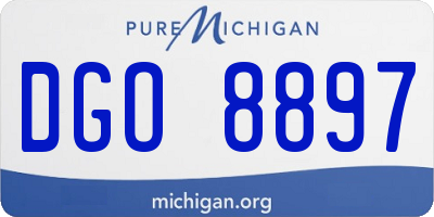 MI license plate DGO8897