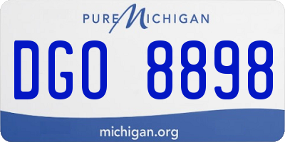 MI license plate DGO8898