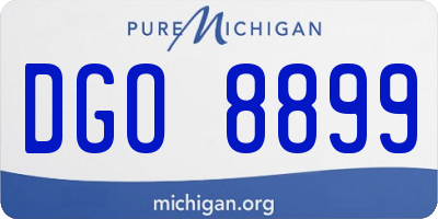 MI license plate DGO8899