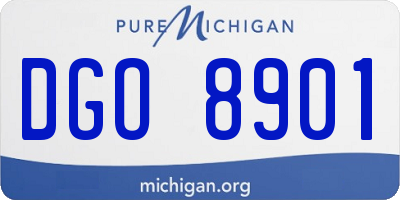 MI license plate DGO8901