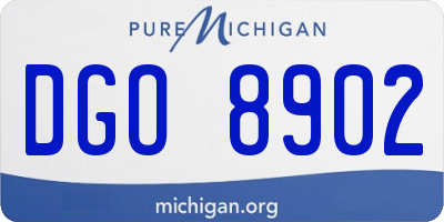 MI license plate DGO8902