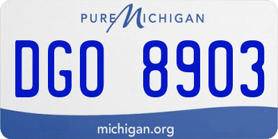 MI license plate DGO8903