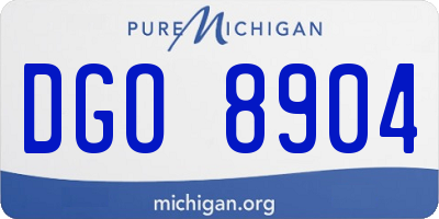 MI license plate DGO8904