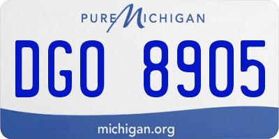 MI license plate DGO8905
