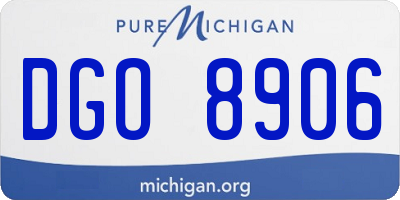 MI license plate DGO8906