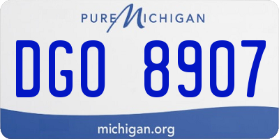 MI license plate DGO8907