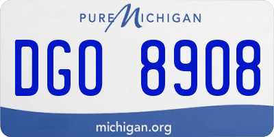 MI license plate DGO8908