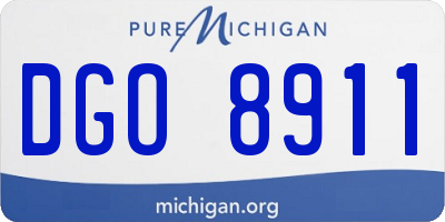 MI license plate DGO8911