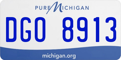 MI license plate DGO8913