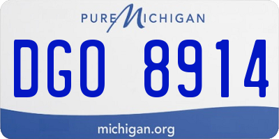MI license plate DGO8914