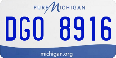MI license plate DGO8916