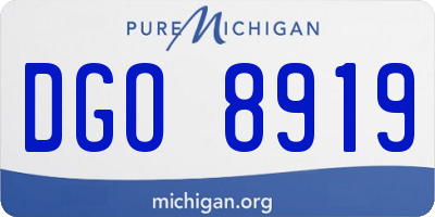 MI license plate DGO8919