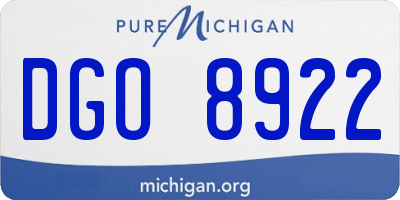MI license plate DGO8922