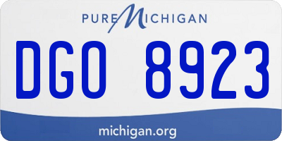 MI license plate DGO8923