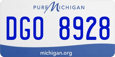 MI license plate DGO8928