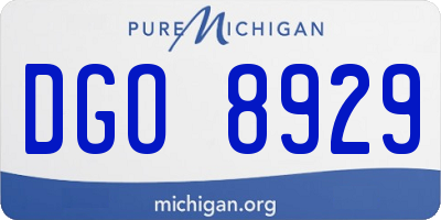 MI license plate DGO8929