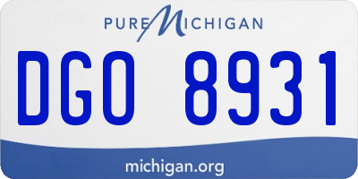MI license plate DGO8931