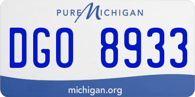 MI license plate DGO8933