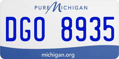MI license plate DGO8935