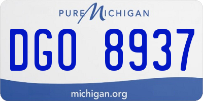 MI license plate DGO8937