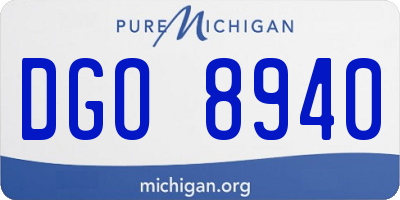 MI license plate DGO8940