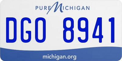 MI license plate DGO8941