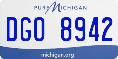 MI license plate DGO8942