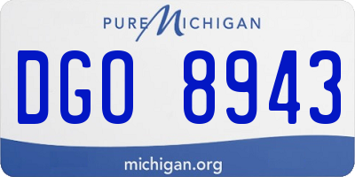 MI license plate DGO8943