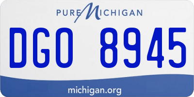 MI license plate DGO8945