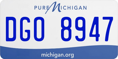 MI license plate DGO8947