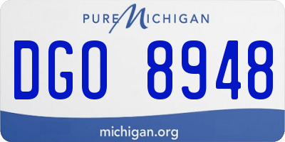 MI license plate DGO8948