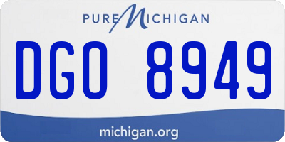 MI license plate DGO8949