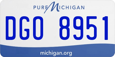 MI license plate DGO8951