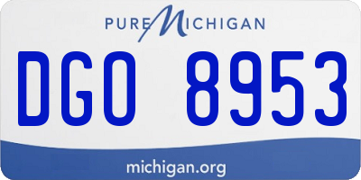 MI license plate DGO8953