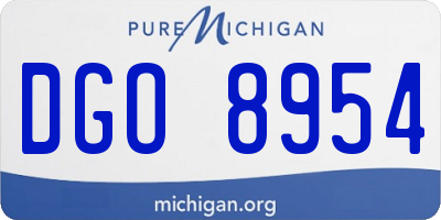 MI license plate DGO8954