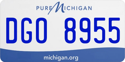 MI license plate DGO8955