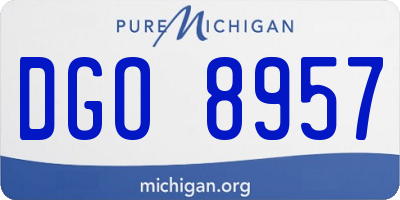 MI license plate DGO8957