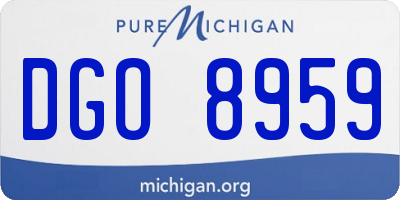 MI license plate DGO8959