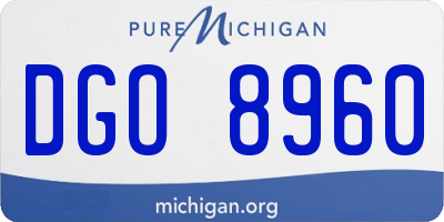 MI license plate DGO8960