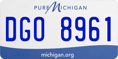 MI license plate DGO8961