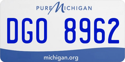 MI license plate DGO8962