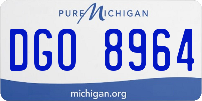 MI license plate DGO8964