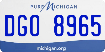 MI license plate DGO8965