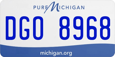 MI license plate DGO8968