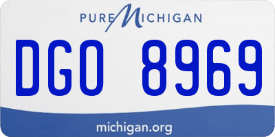 MI license plate DGO8969
