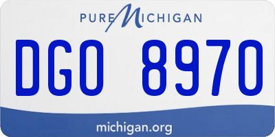 MI license plate DGO8970