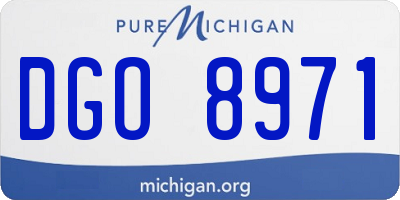 MI license plate DGO8971