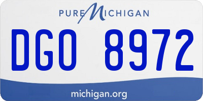 MI license plate DGO8972