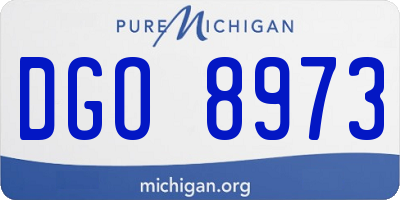 MI license plate DGO8973
