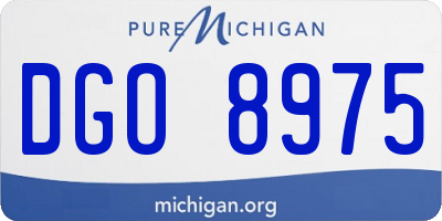 MI license plate DGO8975